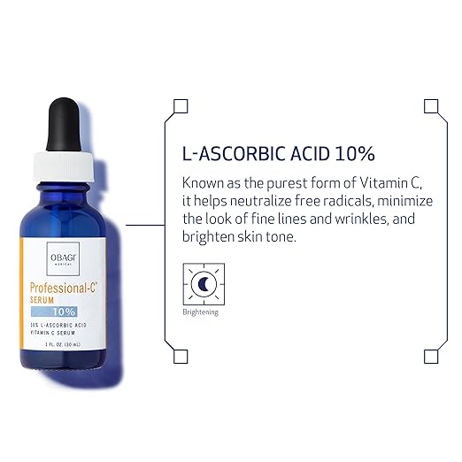 Brighten skin tone and reduce fine lines with Obagi Vitamin C serum, safe for sensitive skin.