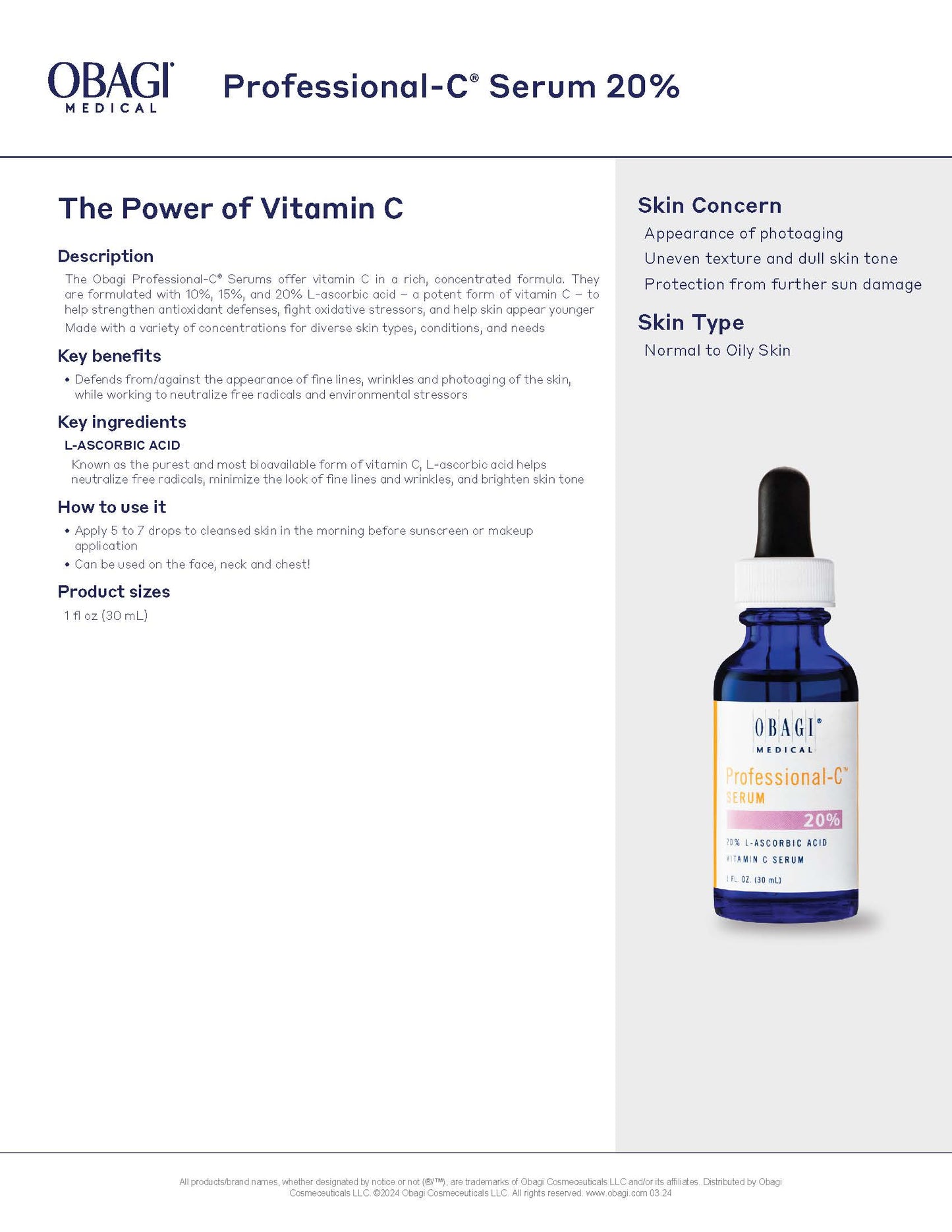 Vitamin C defends from and against the appearance of fine lines, wrinkles and photoaging of the skin.
