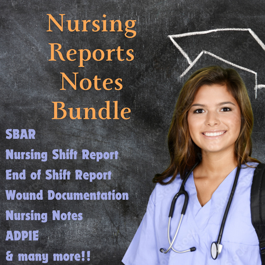 Nursing Report Notes Essentials – SBAR, Care Planning, End of Shift Report, ADPIE & more