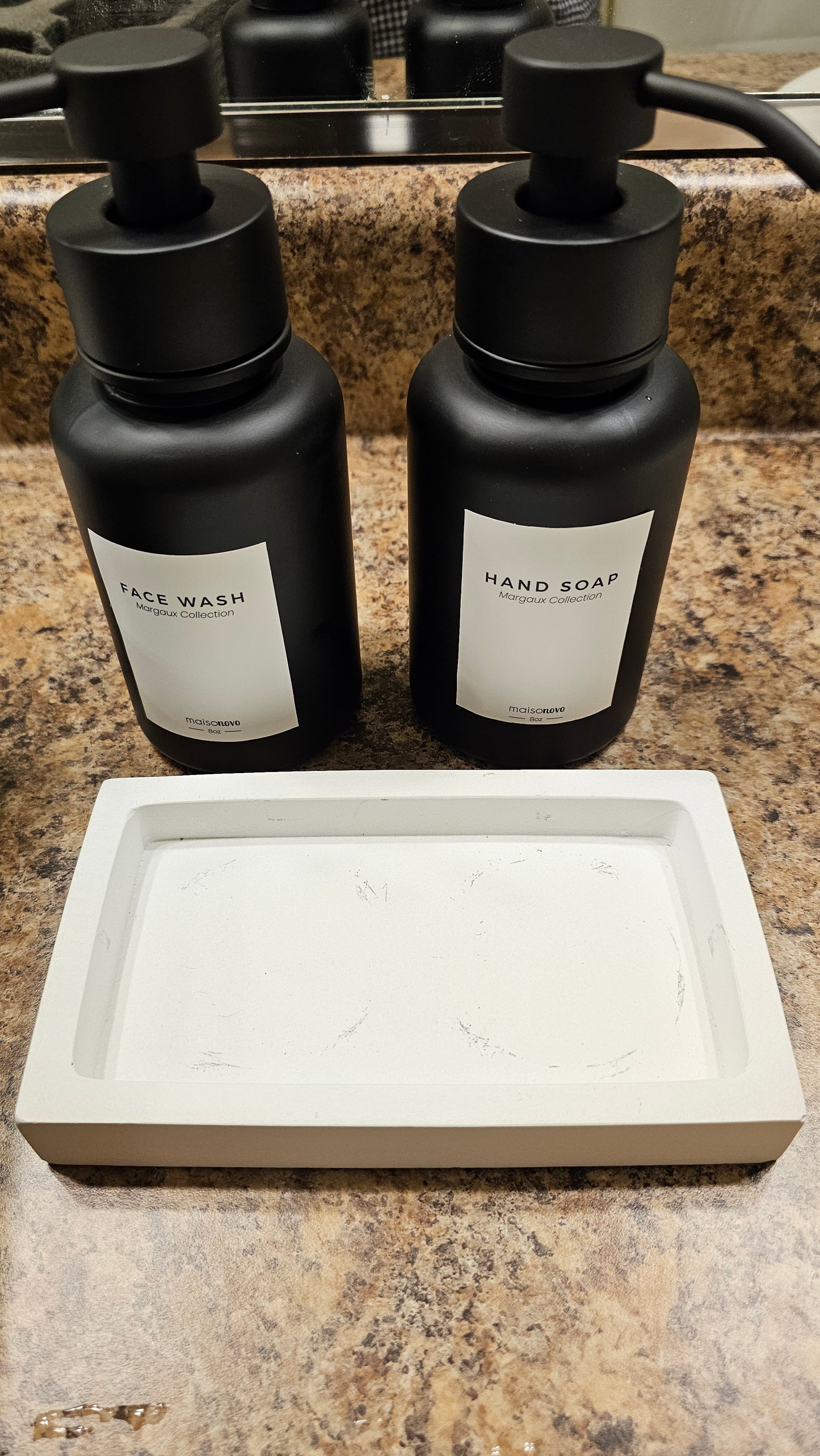 Soap Dispenser for Kitchen - Hand Soap Dish Soap Labels - Bathroom Soap Set