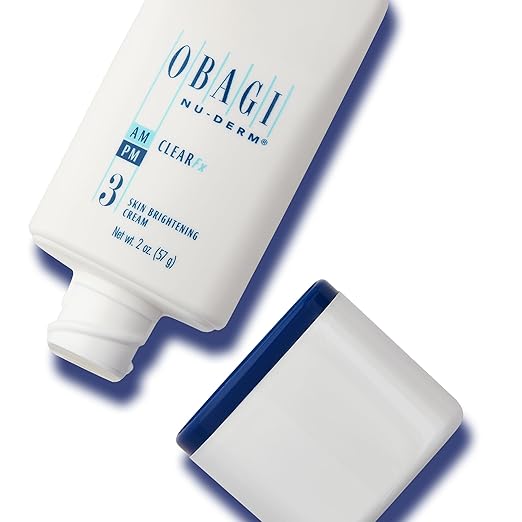 Obagi Clear Fx face cream brightens skin tone and minimizes dark spots for a radiant, even complexion.