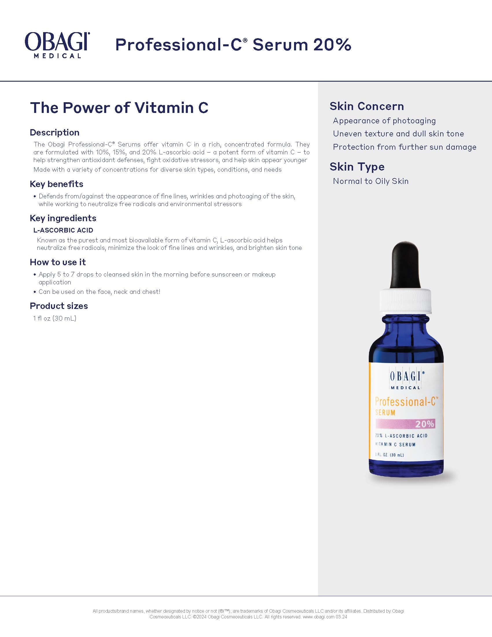 Vitamin C defends from and against the appearance of fine lines, wrinkles and photoaging of the skin.