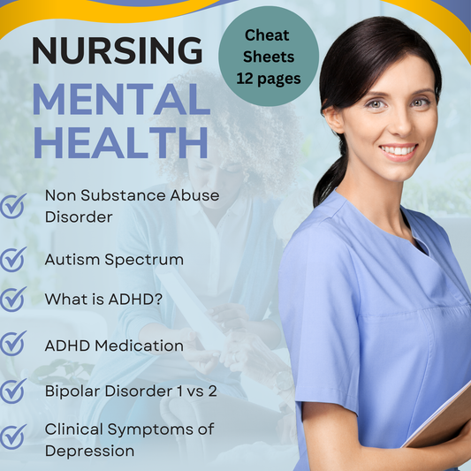 Mental Health Nursing Diagnosis Study Guide Templates