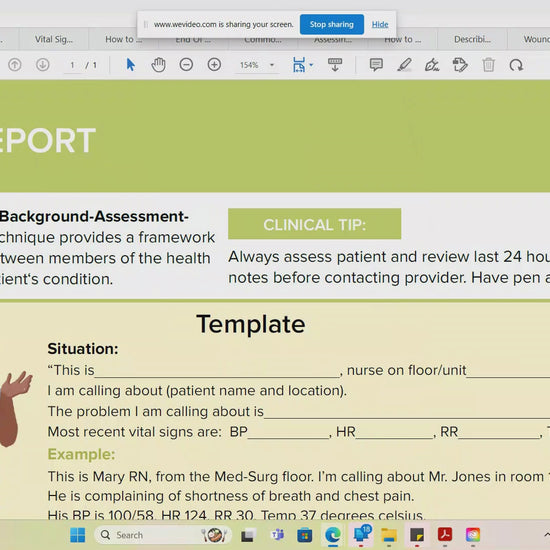 nurse report notes
