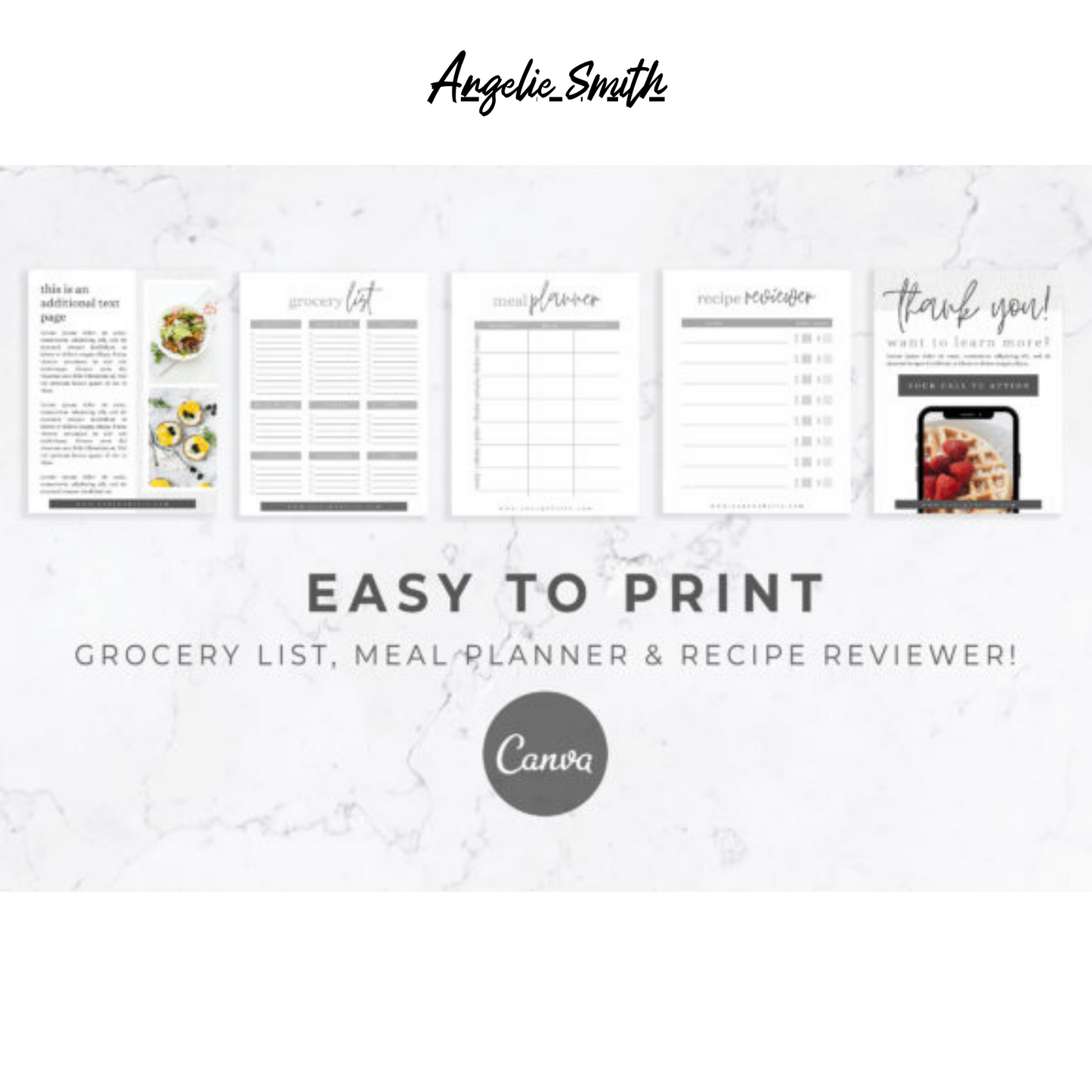 Recipe eBook Template for Canva, Delicious Meals in 25 pages