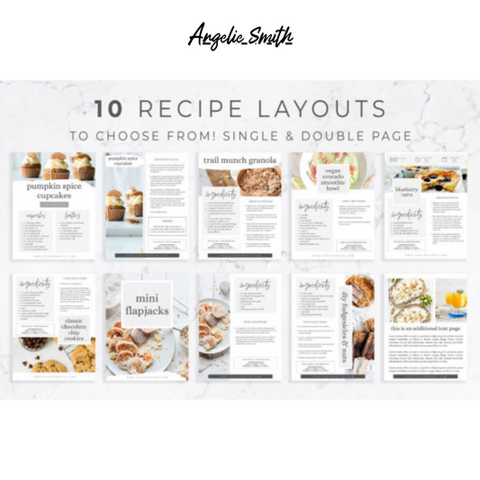 Recipe eBook Template for Canva, Delicious Meals in 25 pages