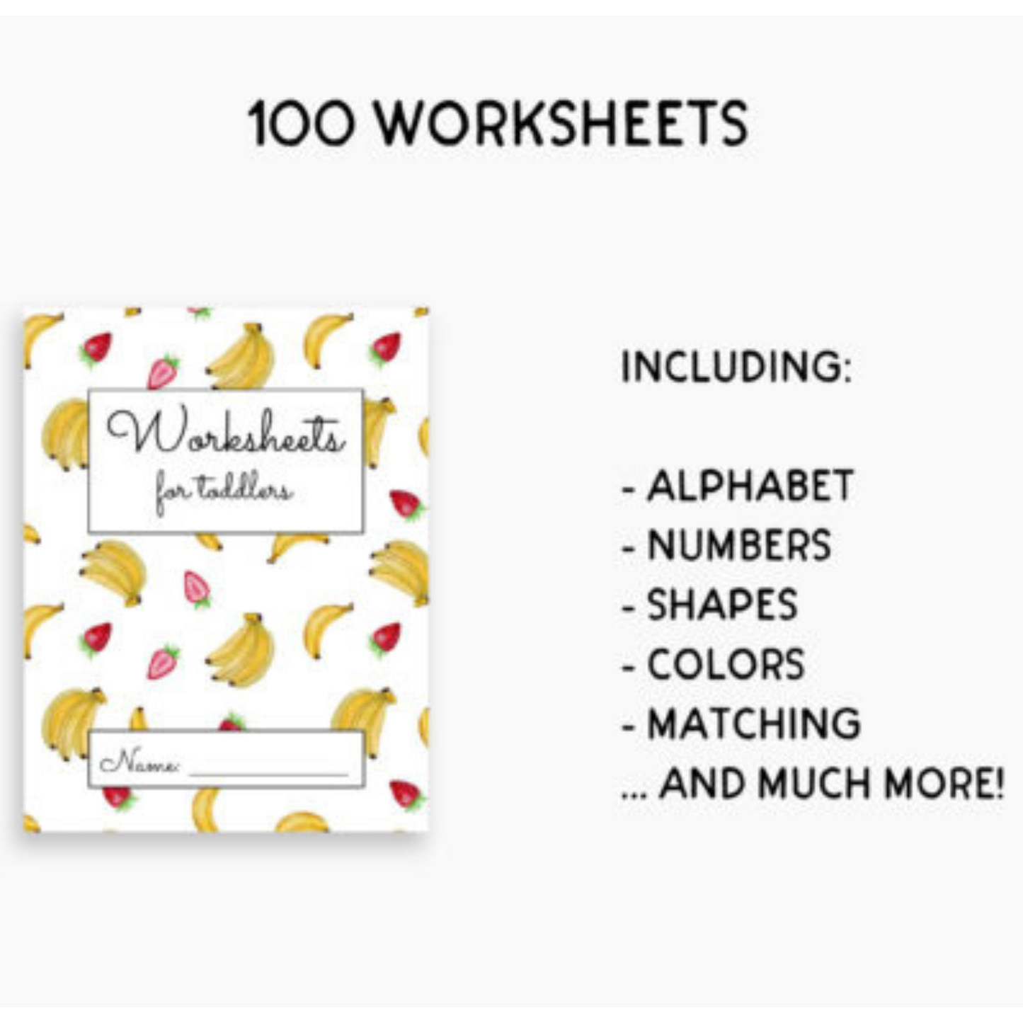 Toddler Workbook: Fun and Educational Worksheets for Ages 2-4 | 100 pages Printable PDF