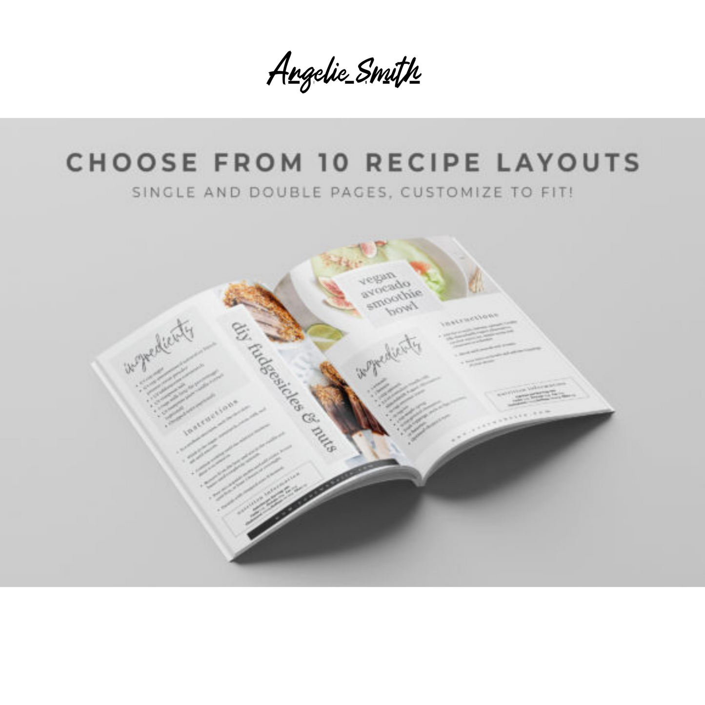 Recipe eBook Template for Canva, Delicious Meals in 25 pages