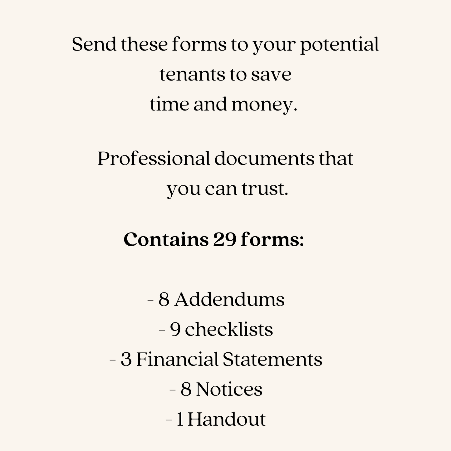 Landlord Forms Property Management Templates for Real Estate Listings Business 29 Documents