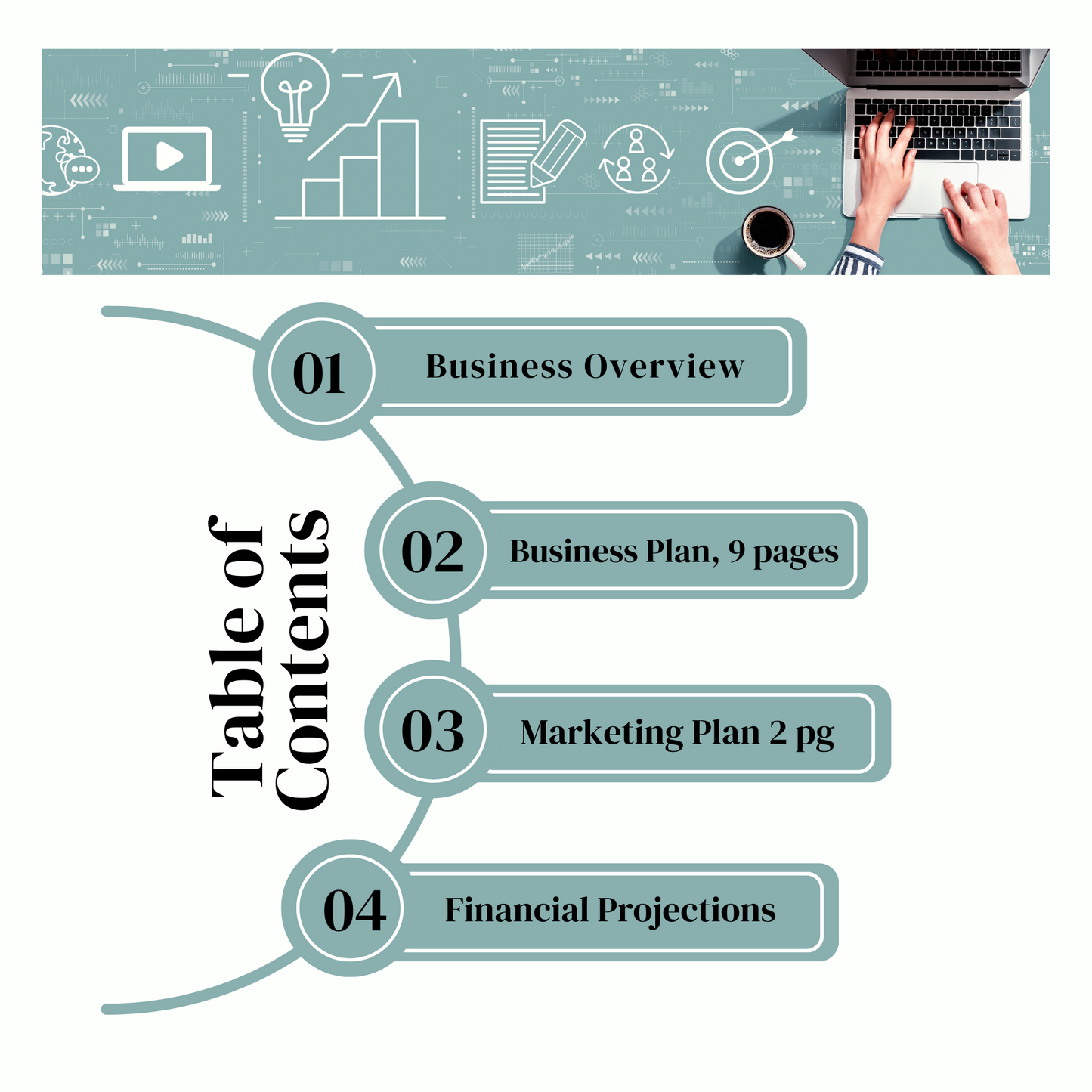 Business Plan + Financial Statement + Marketing + Business Overview Templates in PDF Printable Canva Small Business