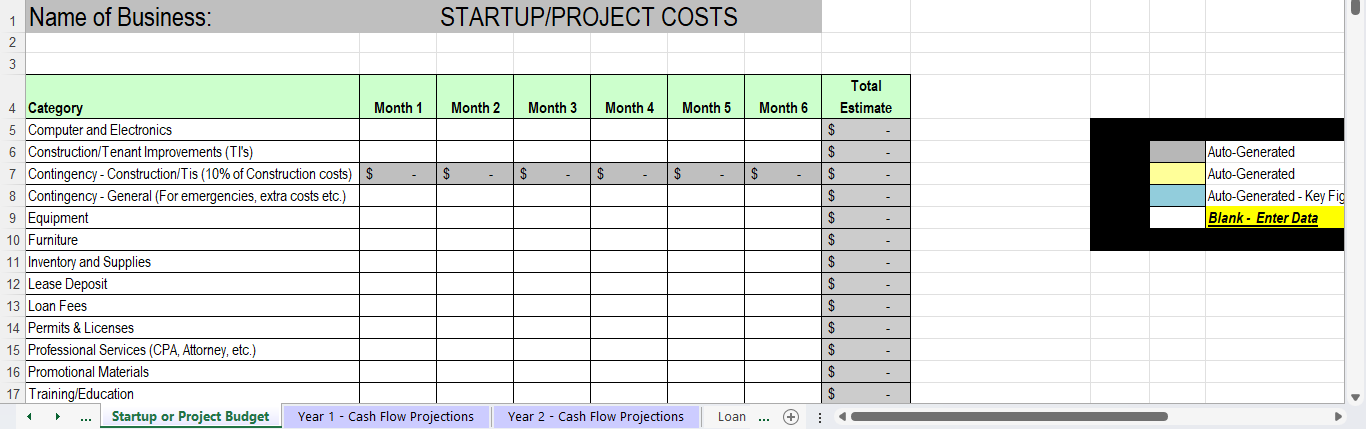 Business Plan + Financial Statement + Marketing + Business Overview Templates in PDF Printable Canva Small Business