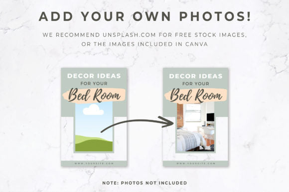 Pinterest Pin Beautiful Templates for Canva Editable Files 20 pages Premade Pinterest Pins. Personal or Professional Unlimited Use.