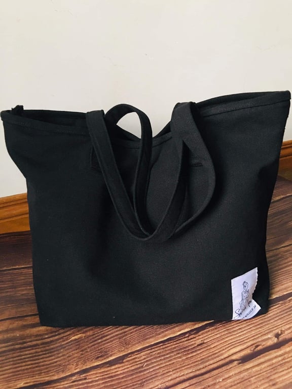 All Carry Tote Shoulder Bag Handmade with Love, black