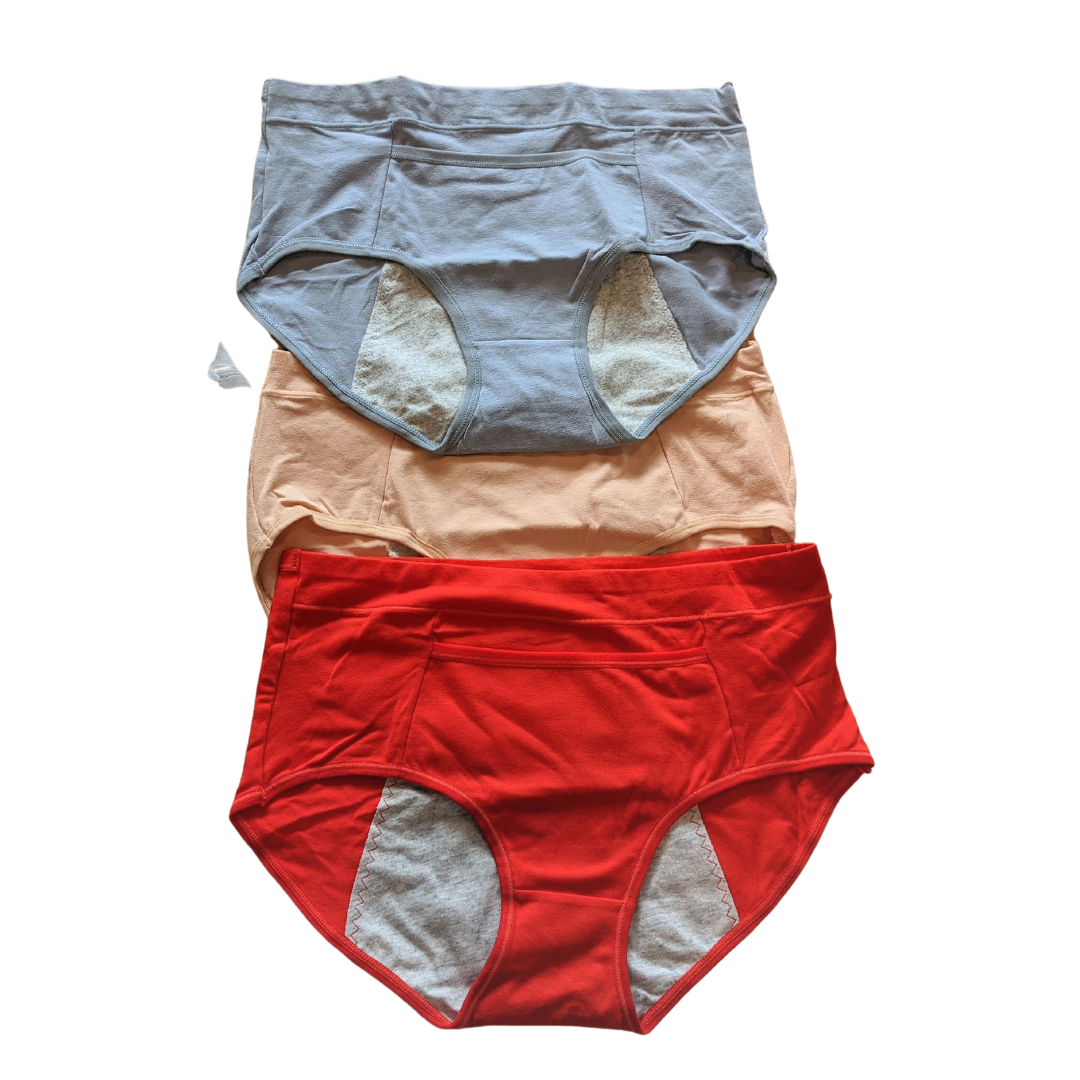 Teens Hipster Period Underwear Postpartum, 3 pack