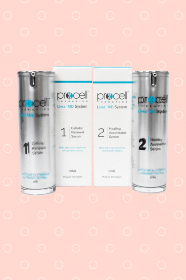 Procell Therapies' MD Serums bottles for post-microchanneling procedure