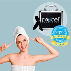 Microchanneling device rejuvenating facial skin with precise microchannels.