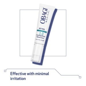 Obagi360 Retinol Cream smooths texture and minimizes fine lines with minimal irritation for a youthful complexion.