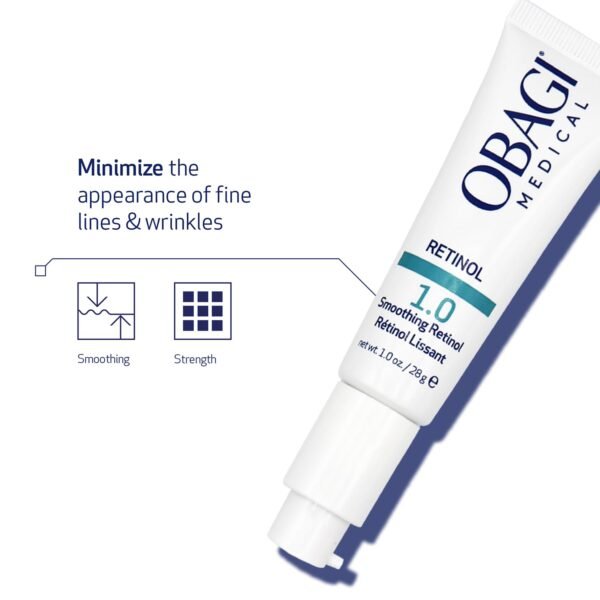 Obagi360 Retinol Cream supports skin renewal, targeting wrinkles and rough texture for a revitalized appearance.