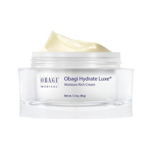 Ultra-rich Obagi Hydrate Luxe with Tara Seed Extract delivers intensive nighttime moisture for rejuvenated, glowing skin