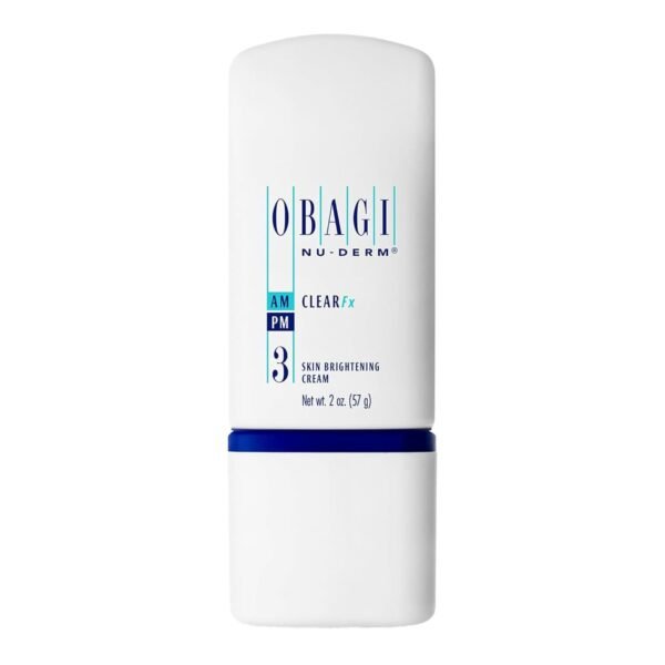 Obagi Nu-Derm Clear Fx fades dark spots and reveals brighter skin with its gentle whitening formula.