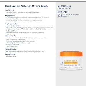 Obagi Medical a dual action Vitamin C face mask for more youthful looking skin.