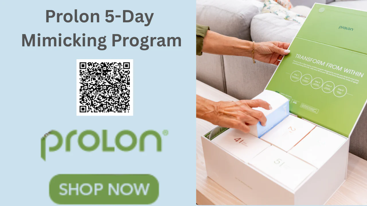Clinically tested Prolon kit: plant-based meals designed to mimic fasting and promote longevity.