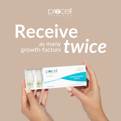 The Procell Therapy MD Aftercare Step 1 and Step 2 uses advanced technology to improve skincare. It helps stem cell serums work more effectively for skin regeneration.