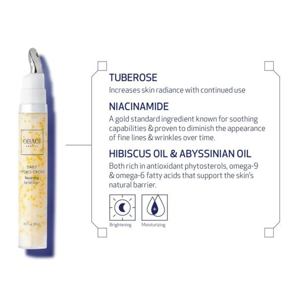 Daily Hydro-Drops Eye Gel refreshes and rejuvenates skin with 24-hour hydration and a cooling applicator.