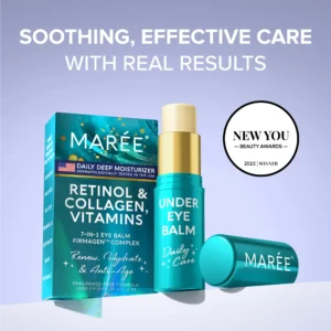 Instant Eye Smoother Balm with retinol and collagen to reduce puffiness, dark circles, and fine lines