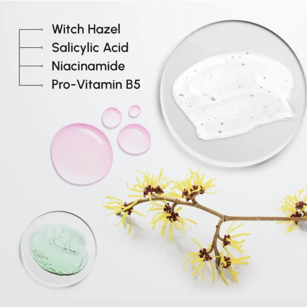 Organic witch hazel facial pads to soothe and clarify skin