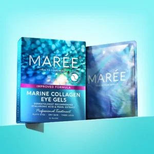 Maree Beauty eye patches to depuff under eyes and reduce dark circles and fine lines.